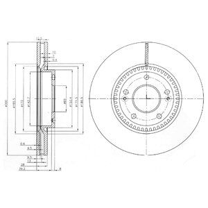 FRONT VENTED BRAKE DISC PAIR - 300MM DIAMETER