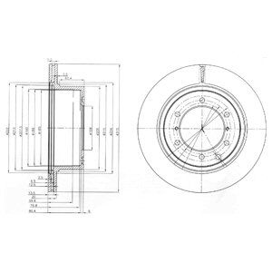 REAR VENTED BRAKE DISC PAIR - 315MM DIAMETER