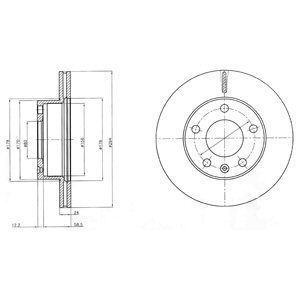 FRONT VENTED BRAKE DISC PAIR - 294MM DIAMETER