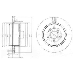 REAR VENTED BRAKE DISC PAIR - 310MM DIAMETER