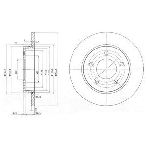 REAR SOLID BRAKE DISC PAIR - 265MM DIAMETER