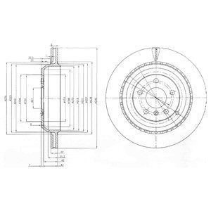 REAR VENTED BRAKE DISC PAIR - 330MM DIAMETER