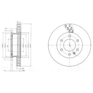 FRONT VENTED BRAKE DISC PAIR - 300MM DIAMETER