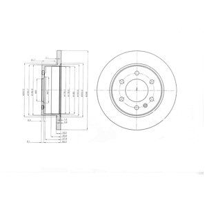 REAR SOLID BRAKE DISC PAIR - 298MM DIAMETER