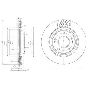 FRONT VENTED BRAKE DISC PAIR - 290MM DIAMETER