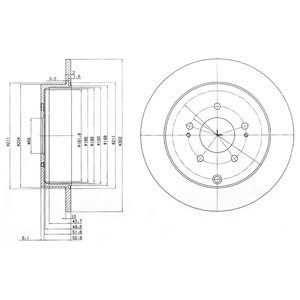 REAR SOLID BRAKE DISC PAIR - 302MM DIAMETER