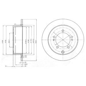 REAR SOLID BRAKE DISC PAIR - 262MM DIAMETER