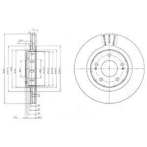 Front Vented Brake Disc Pair Coated - 294mm Diameter