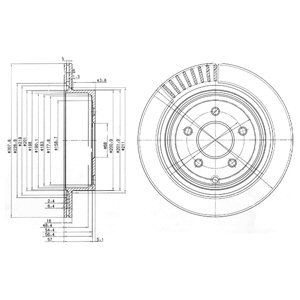 REAR VENTED BRAKE DISC PAIR - 308MM DIAMETER