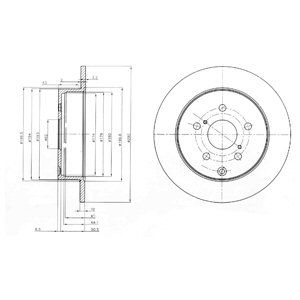 REAR SOLID BRAKE DISC PAIR - 290MM DIAMETER