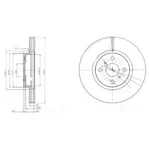 FRONT VENTED BRAKE DISC PAIR - 275MM DIAMETER