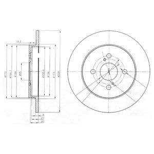 REAR SOLID BRAKE DISC PAIR - 259MM DIAMETER