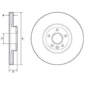 FRONT VENTED BRAKE DISC PAIR COATED - 320MM DIAMETER