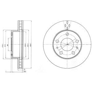 FRONT VENTED BRAKE DISC PAIR - 300MM DIAMETER