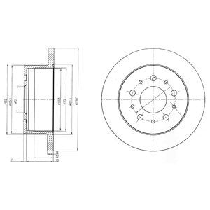 REAR SOLID BRAKE DISC PAIR - 280MM DIAMETER