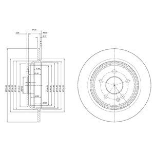 Rear Solid Brake Disc Pair Coated - 302mm Diameter