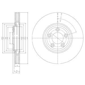 FRONT VENTED BRAKE DISC PAIR - 320MM DIAMETER