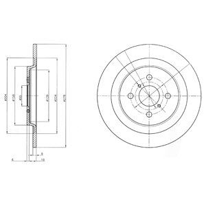 REAR SOLID BRAKE DISC PAIR - 278MM DIAMETER