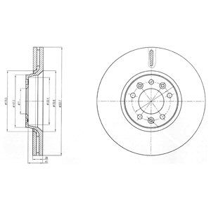 FRONT VENTED BRAKE DISC PAIR - 304MM DIAMETER