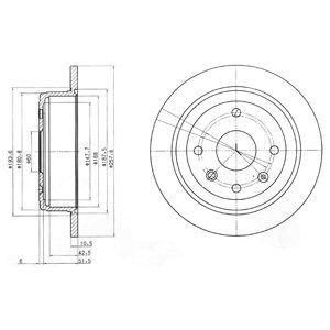 REAR SOLID BRAKE DISC PAIR - 258MM DIAMETER