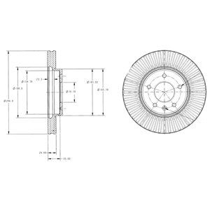 FRONT VENTED BRAKE DISC PAIR - 296MM DIAMETER