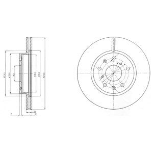 FRONT VENTED BRAKE DISC PAIR - 280MM DIAMETER