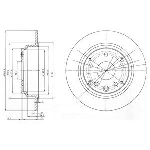 REAR SOLID BRAKE DISC PAIR - 281.5MM DIAMETER