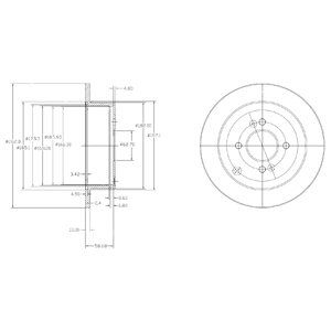 REAR SOLID BRAKE DISC PAIR - 262MM DIAMETER