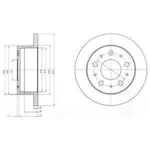 REAR SOLID BRAKE DISC PAIR - 280MM DIAMETER