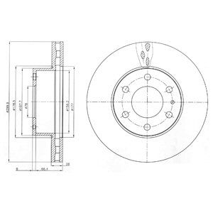 FRONT VENTED BRAKE DISC PAIR - 300MM DIAMETER