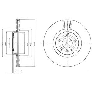 FRONT VENTED BRAKE DISC PAIR - 320MM DIAMETER