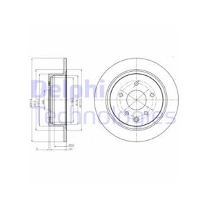 Rear Solid Brake Disc Pair Coated - 291.5mm Diameter