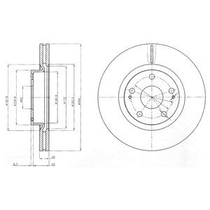 FRONT VENTED BRAKE DISC PAIR - 295MM DIAMETER