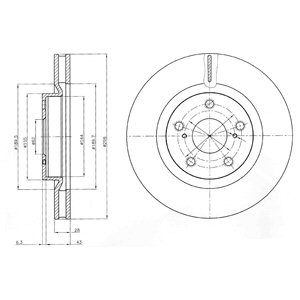 FRONT VENTED BRAKE DISC PAIR - 296MM DIAMETER