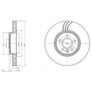 FRONT VENTED BRAKE DISC PAIR - 316MM DIAMETER