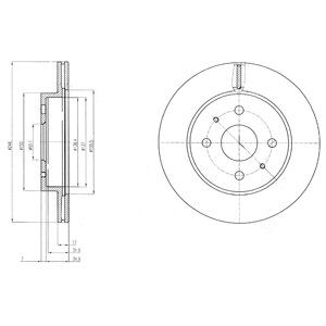 FRONT VENTED BRAKE DISC PAIR - 246MM DIAMETER