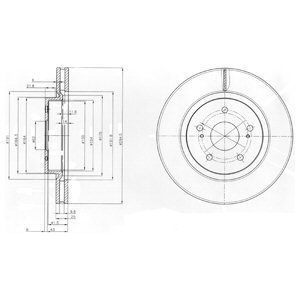 FRONT VENTED BRAKE DISC PAIR - 295MM DIAMETER