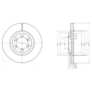 FRONT VENTED BRAKE DISC PAIR - 303MM DIAMETER