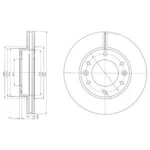 FRONT VENTED BRAKE DISC PAIR - 300MM DIAMETER