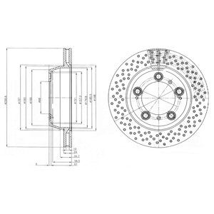 REAR VENTED BRAKE DISC PAIR - 299MM DIAMETER