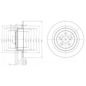 REAR SOLID BRAKE DISC PAIR - 290MM DIAMETER