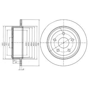 REAR SOLID BRAKE DISC PAIR - 316MM DIAMETER