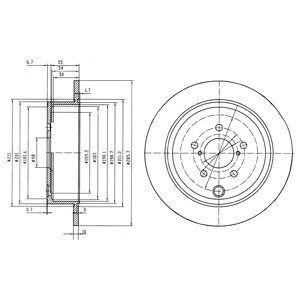 REAR SOLID BRAKE DISC PAIR - 285.7MM DIAMETER