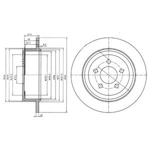 REAR SOLID BRAKE DISC PAIR - 316MM DIAMETER