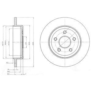 REAR SOLID BRAKE DISC PAIR - 320MM DIAMETER