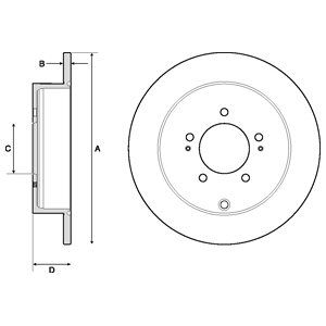 REAR SOLID BRAKE DISC PAIR - 302MM DIAMETER