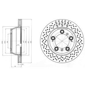 REAR VENTED BRAKE DISC PAIR COATED - 299MM DIAMETER