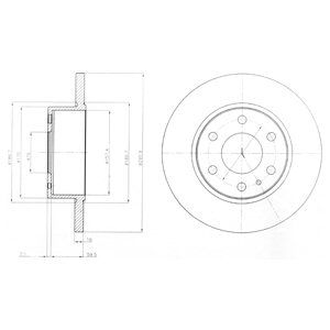 REAR SOLID BRAKE DISC PAIR - 296MM DIAMETER