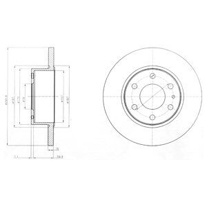 REAR SOLID BRAKE DISC PAIR - 296MM DIAMETER