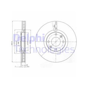 Front Vented Brake Disc Pair - 302mm Diameter